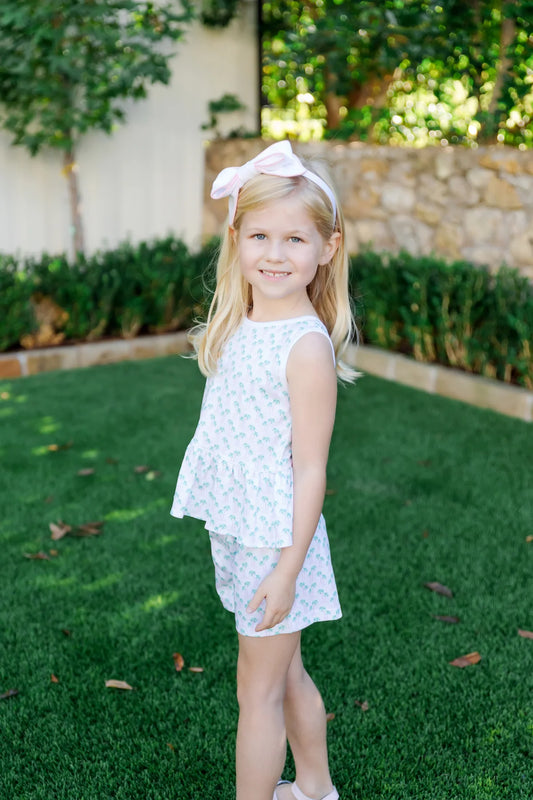 Poppy Short Set - Palm Tree Isle Pink