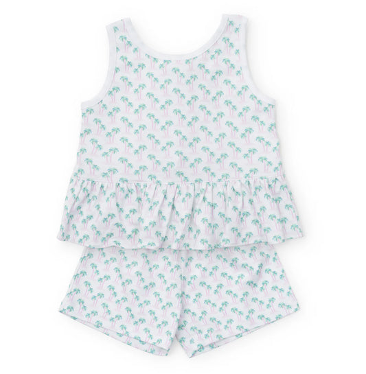 Poppy Short Set - Palm Tree Isle Pink