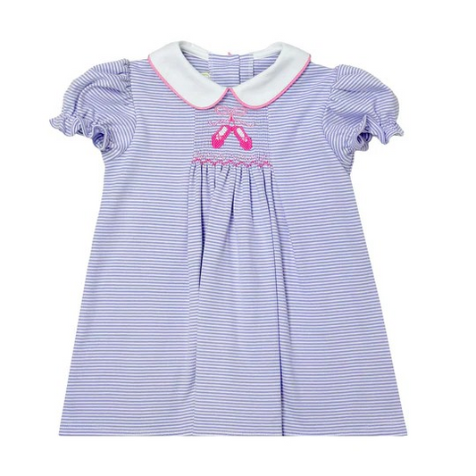 Ballerina Sylvie Dress - Lavender Bitty Stripe Knit