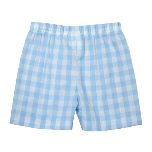 Pirate Leo Short - Light Blue Buffalo Check