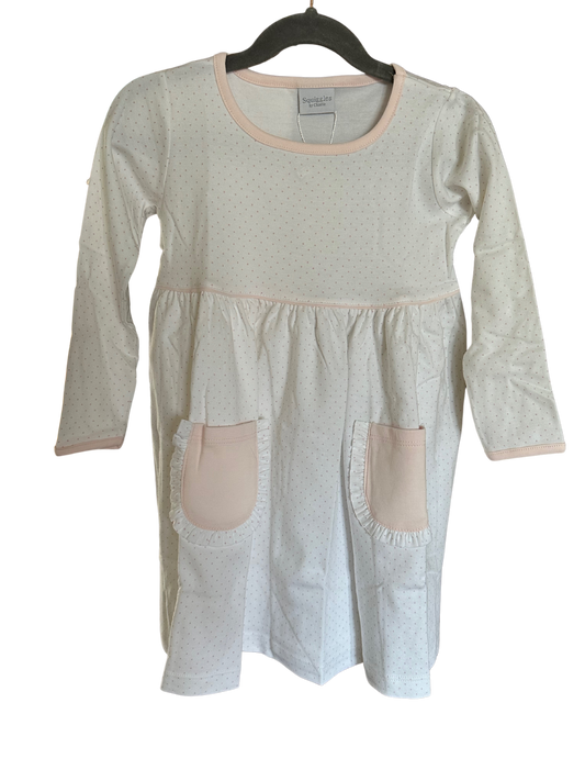 Squiggles Pink Dot Popover Dress