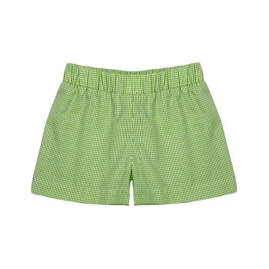 Leo Short - Lime Green Mini Gingham
