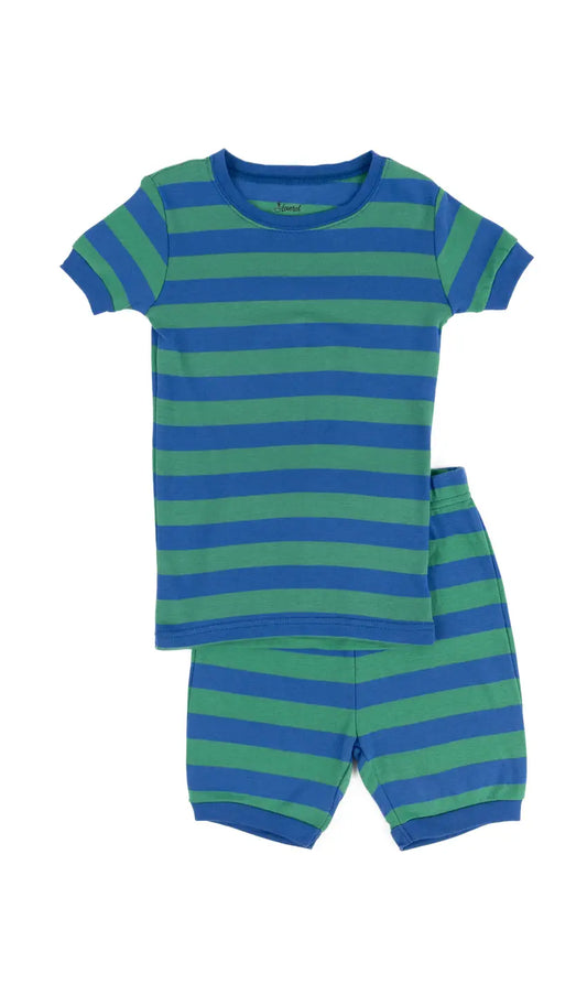 Two Piece Cotton Short Stripe Pajamas - Hotchpotch Kids