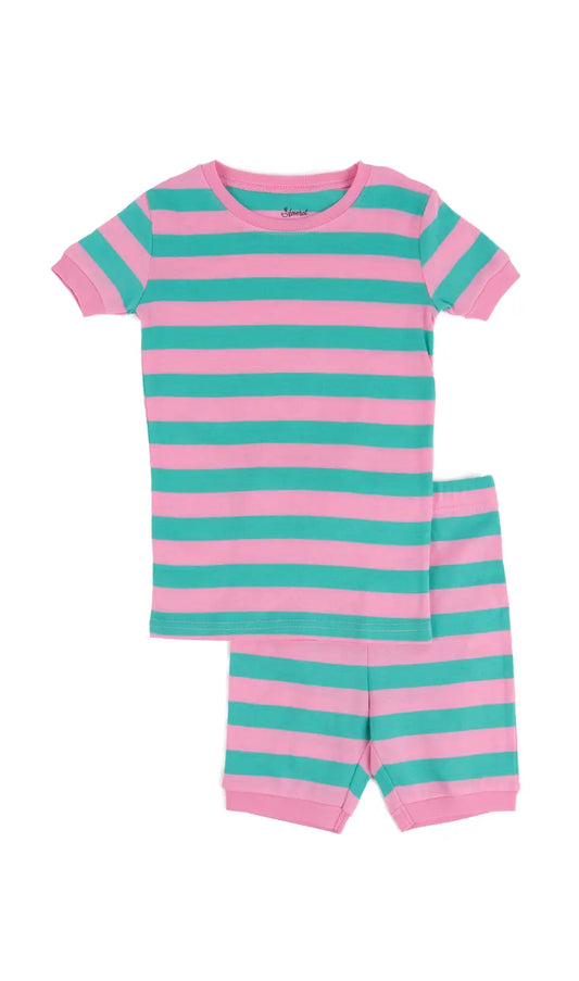 Two Piece Cotton Short Stripe Pajamas - Hotchpotch Kids