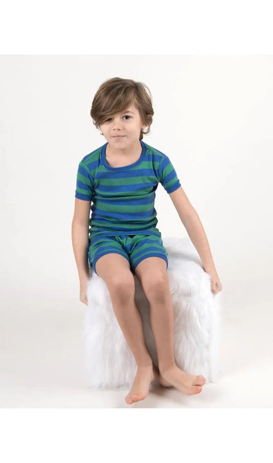 Two Piece Cotton Short Stripe Pajamas - Hotchpotch Kids