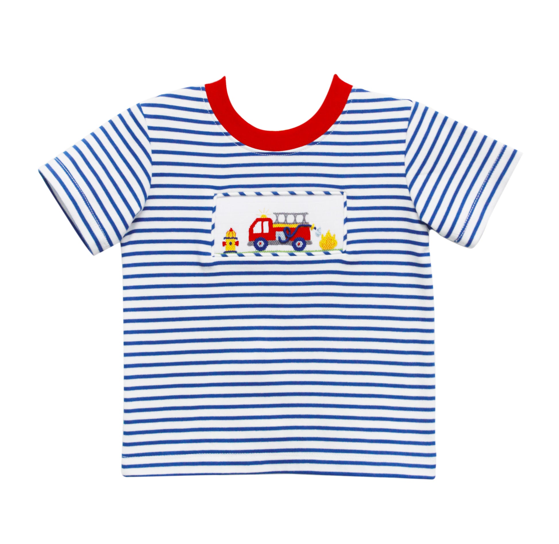 Firetruck Smocked Harry's Play Tee - Hotchpotch Kids