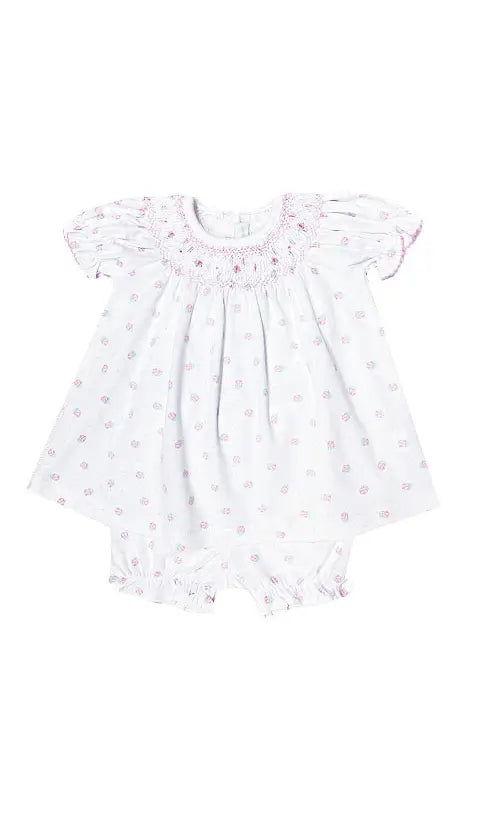 Rosebuds Smocked Bishop Dress - Hotchpotch Kids
