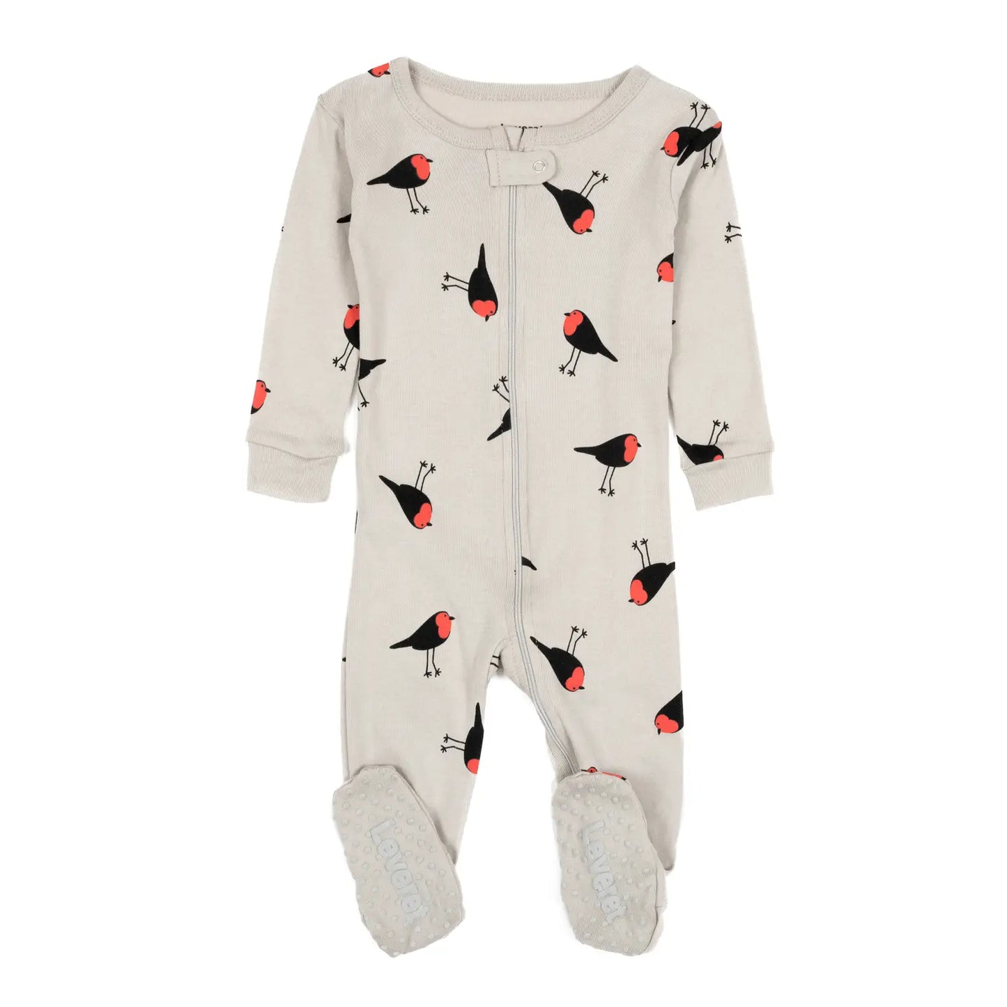 Kids Footed Cotton Pajama- Birds - Hotchpotch Kids