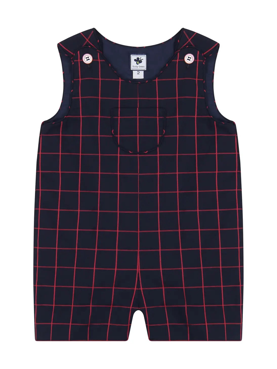 Jack Classic Shortall - Navy Windowpane Check - Hotchpotch Kids