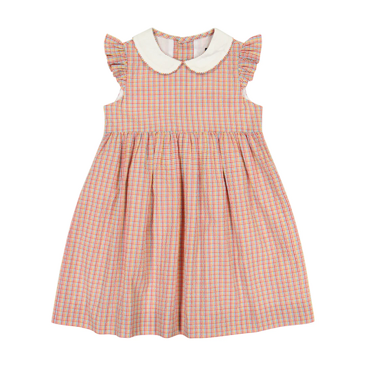 Riley Dress - Multi Gingham Seersucker Check
