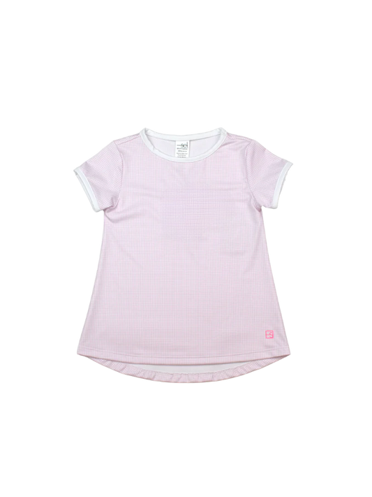 Bridget Basic T- Pink Mini Gingham