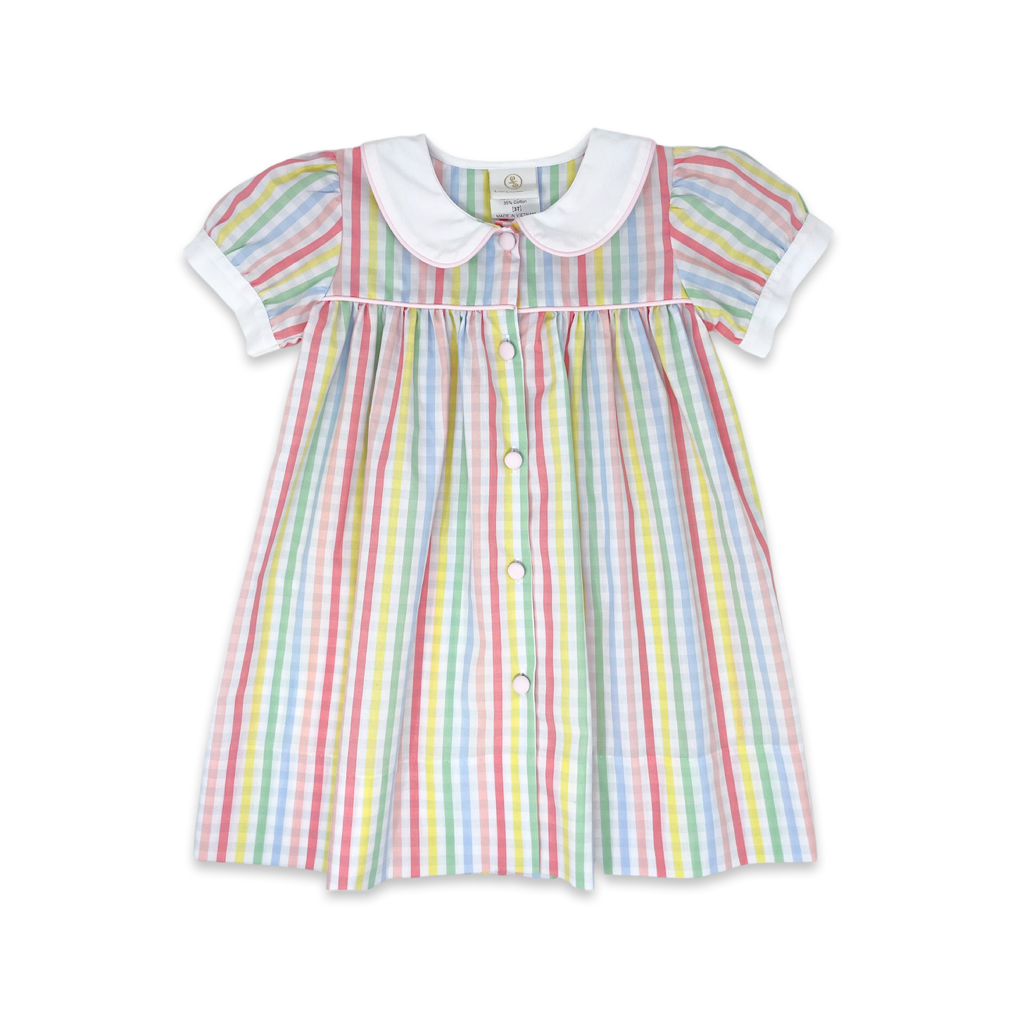 Breccan Dress - Rainbow Stripe