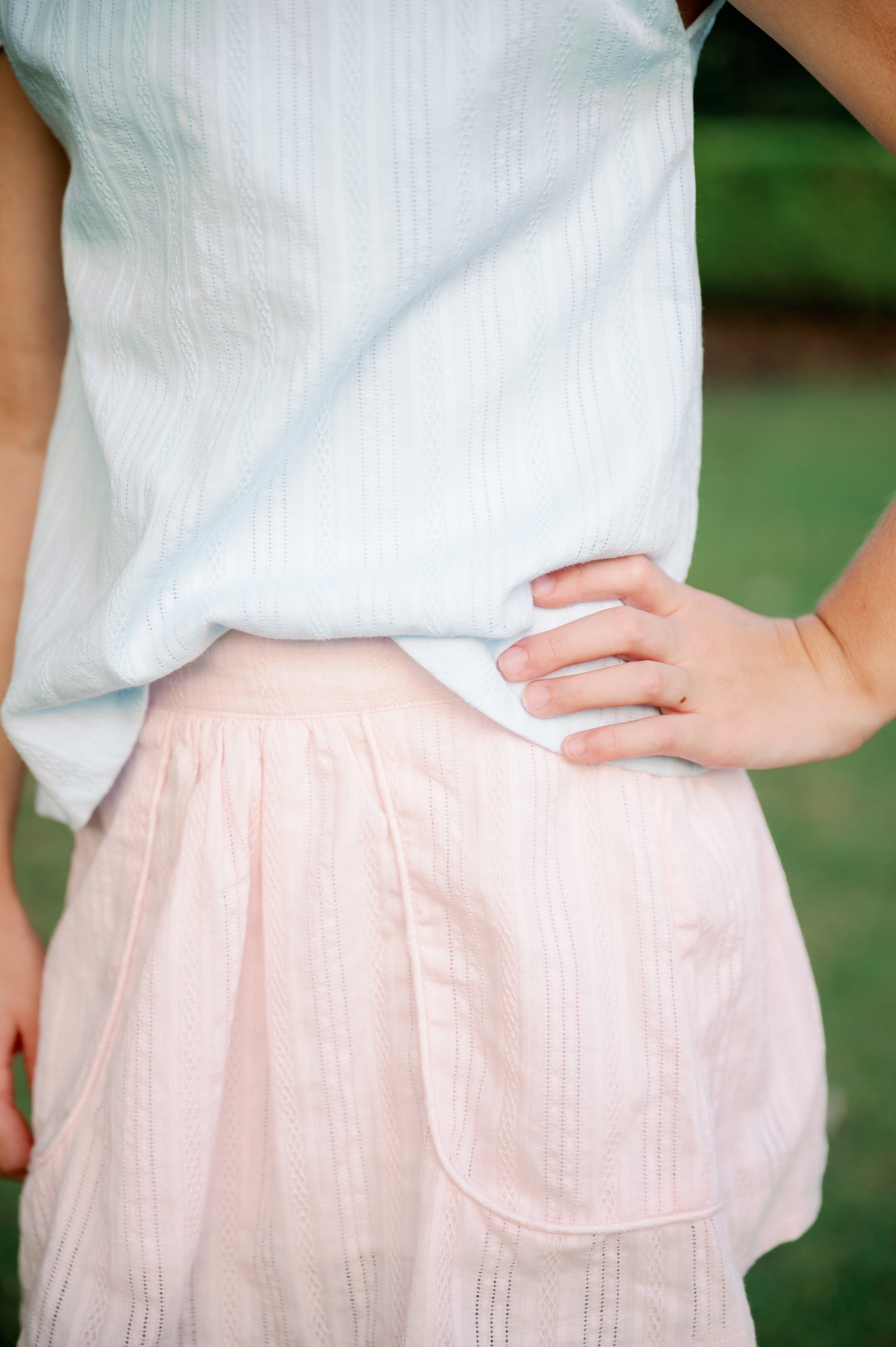 Isabella Skirt - Pink Linen