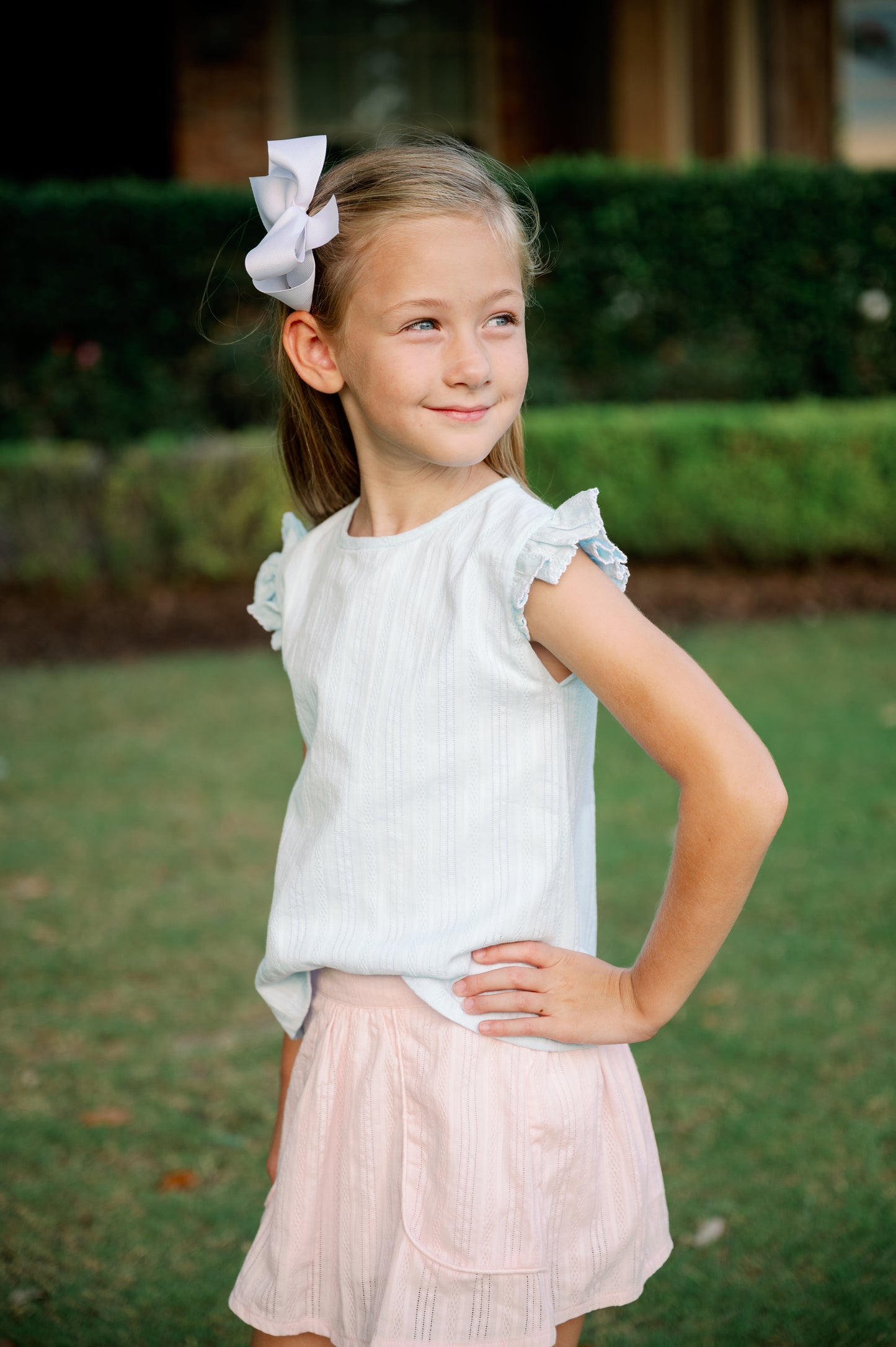 Isabella Skirt - Pink Linen