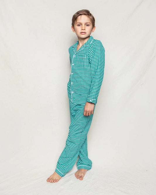 Green Gingham Classic Flannel Pajamas