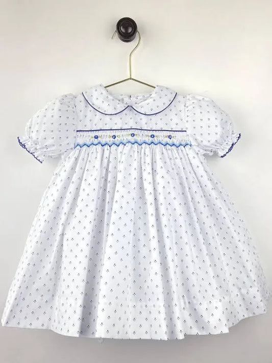 Smocked Dress with Cording