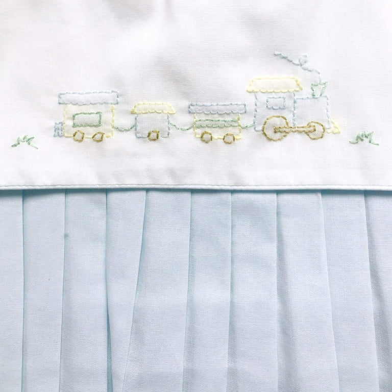 Romper with Train Embroidery