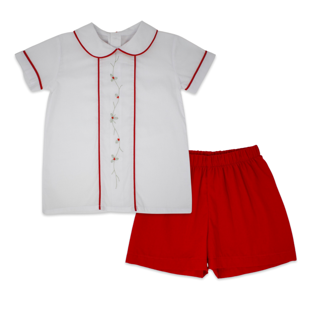 Jonathan Short Set - Red and White