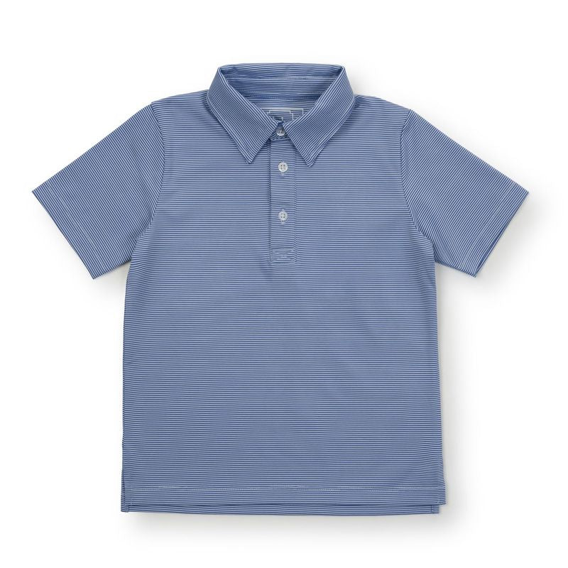 Will Performance Polo - Blue and White Stripes