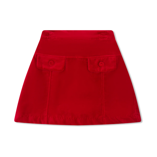 Claire Skirt - Ruby Red Velvet