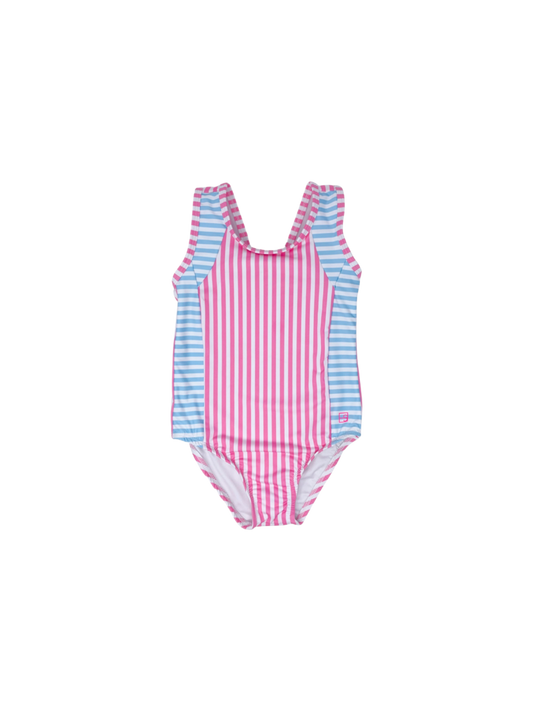 Sarah Swimsuit - Pink Stripe/Turquoise