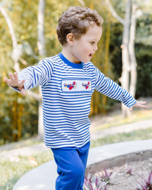 Airplane Harry's Play Tee - Royal Blue