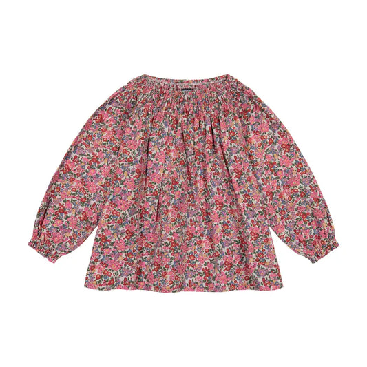 Georgina Smocked Top Multi Floral - Hotchpotch Kids