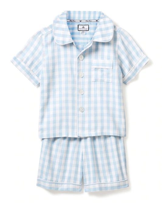 Blue Check Boys Pajamas - Hotchpotch Kids