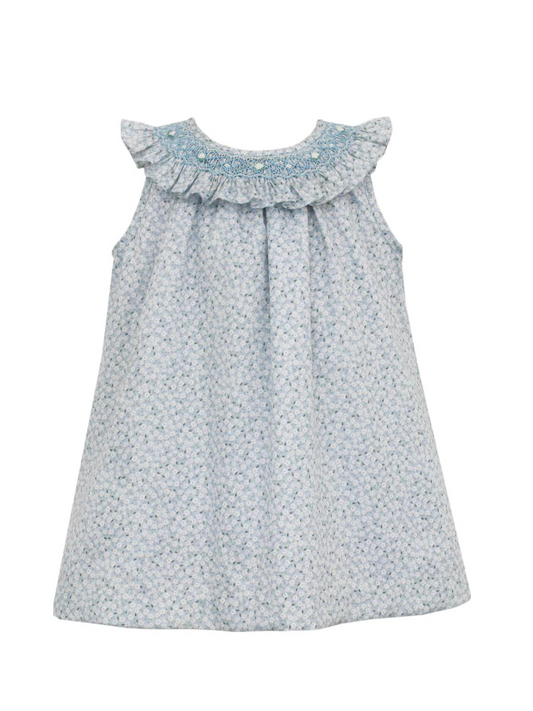 Clara A-Line Sundress - Light Blue Floral - Hotchpotch Kids