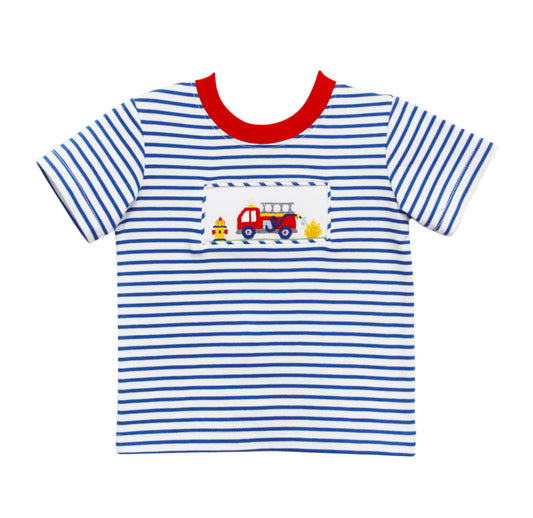 Firetruck Smocked Harry's Play Tee - Hotchpotch Kids