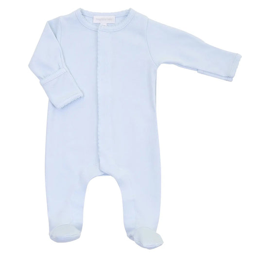 Essentials Solid Blue Footie - Hotchpotch Kids