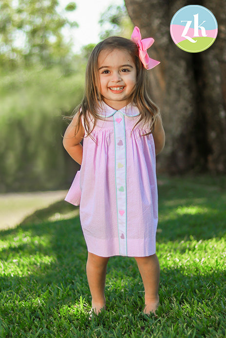 Heart Marietta Dress - Hotchpotch Kids