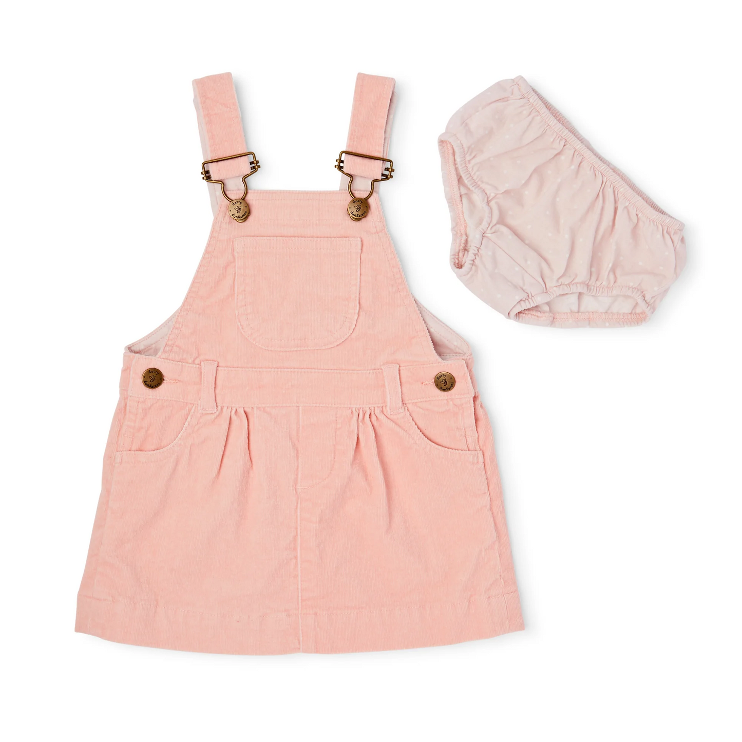 Old Rose Pink Corduroy Dress - Hotchpotch Kids