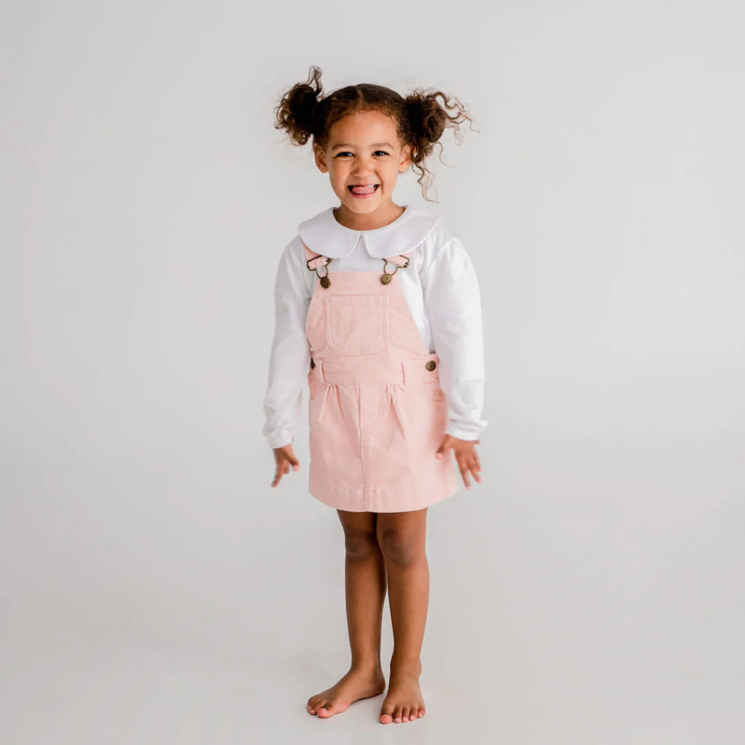 Old Rose Pink Corduroy Dress - Hotchpotch Kids