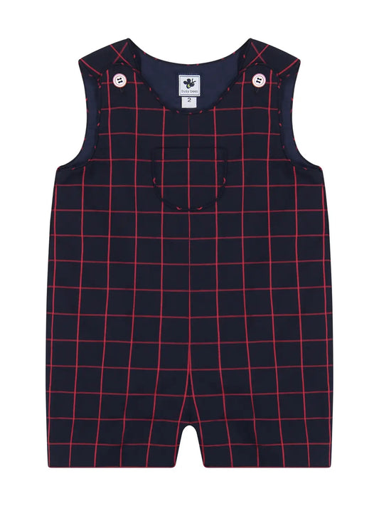 Jack Classic Shortall - Navy Windowpane Check - Hotchpotch Kids