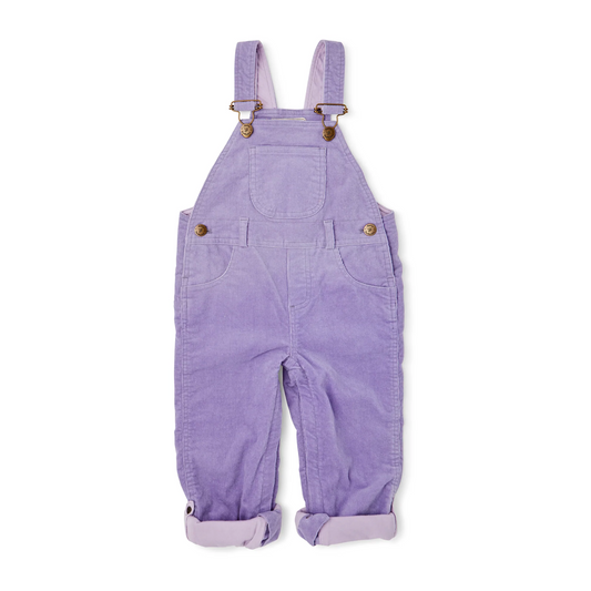 Lilac Corduroy Dungarees - Hotchpotch Kids