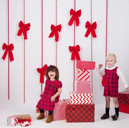 Matilda Dress Red Plaid - Hotchpotch Kids