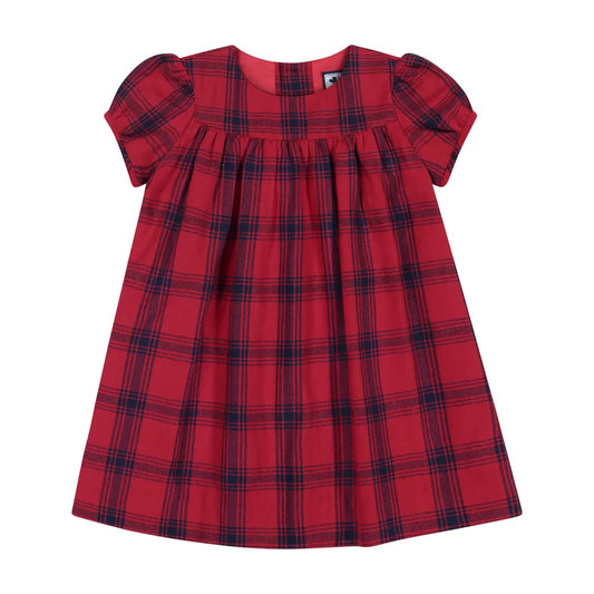 Matilda Dress Red Plaid - Hotchpotch Kids