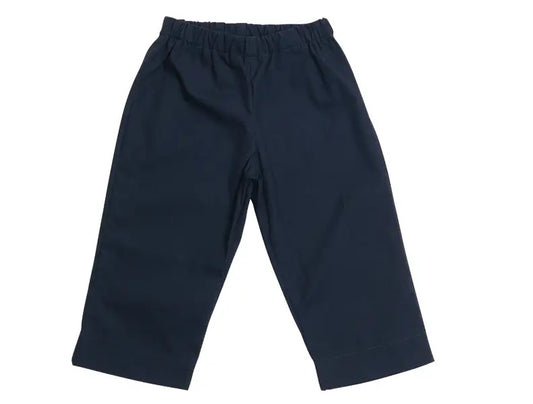 Lucas Pull On Pant - Navy Cotton Poplin - Hotchpotch Kids