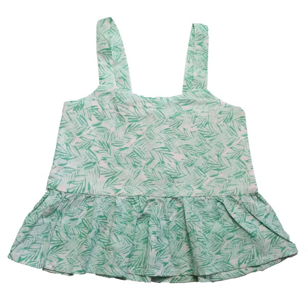 Peplum Top, Palm - Hotchpotch Kids