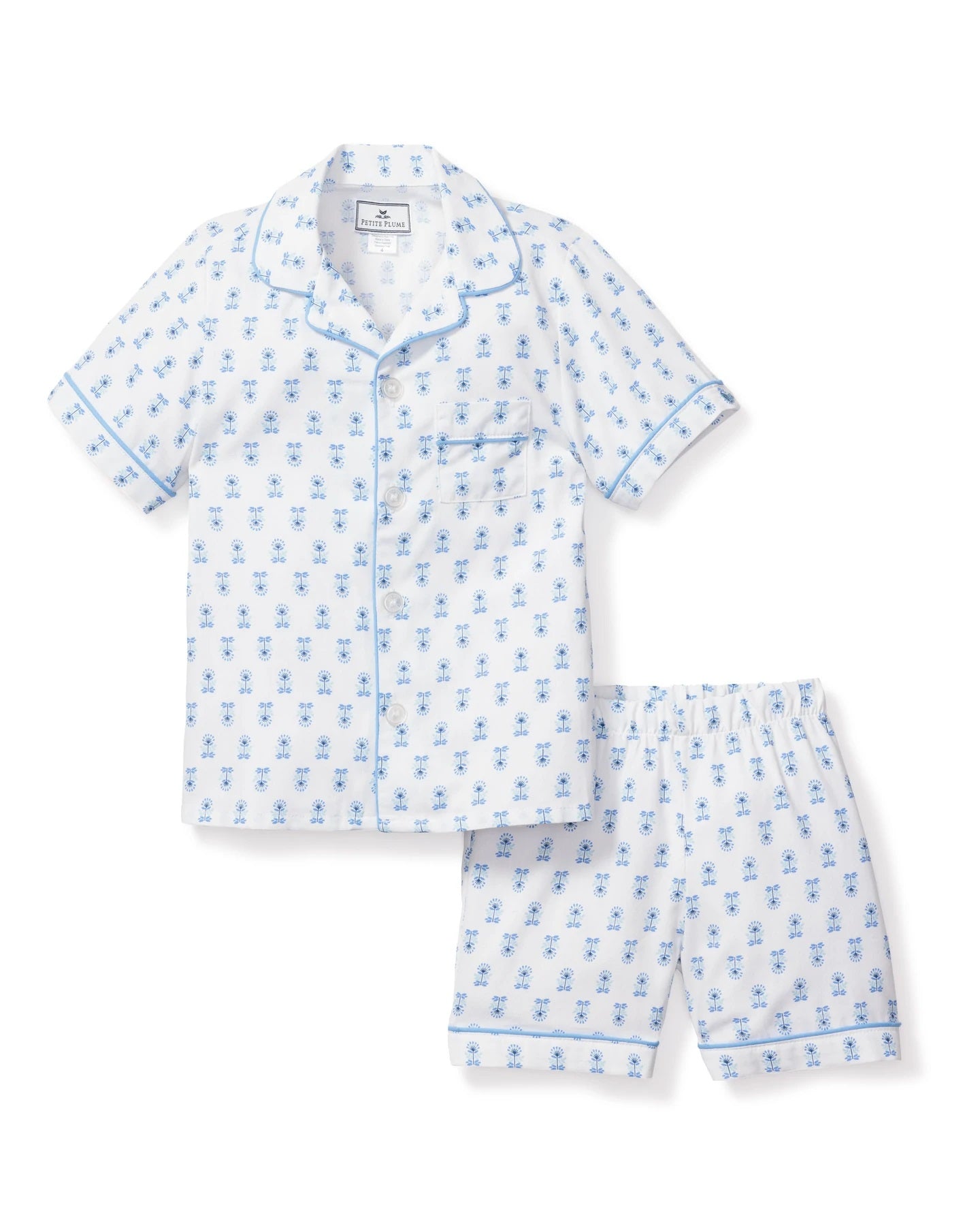 minnow x petite plume botanical block print short set - Hotchpotch Kids