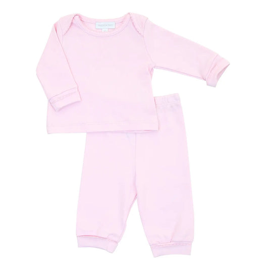 Essentials Solid Pink 2pc Loungewear - Hotchpotch Kids