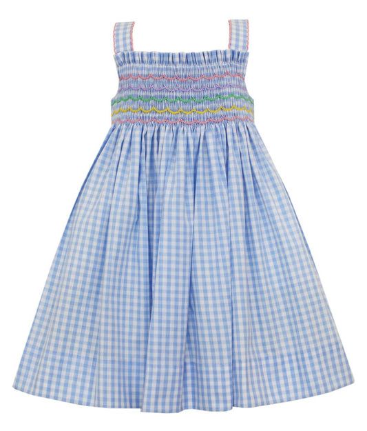 Rainbow Gingham Sleeveless Dress - Hotchpotch Kids