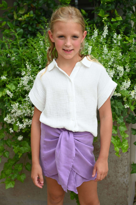 Sayer Top - White - Hotchpotch Kids